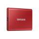 Samsung T7 500GB Up to 1,050MB/s USB 3.2 Gen 2 (10Gbps, Type-C) External Solid State Drive (Portable SSD) Red (MU-PC500R)