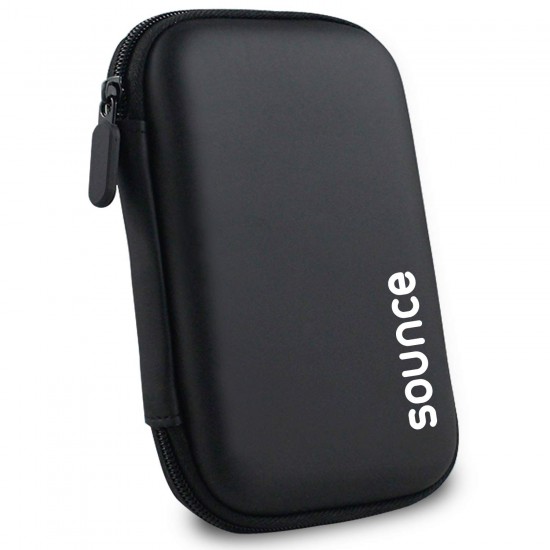 Sounce Hard Disk Drive Pouch case for 2.5" HDD Cover WD Seagate Slim Sony Dell Toshiba (Black)