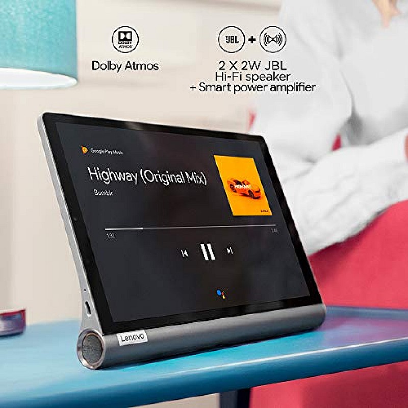 Lenovo Yoga Smart Tablet with The Google Assistant 25.65 cm (10.1 inch, 4GB, 64GB, WiFi + 4G LTE), Iron Grey