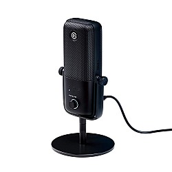 Elgato Wave 3 Premium USB Condenser Unidirectional Microphone  Black