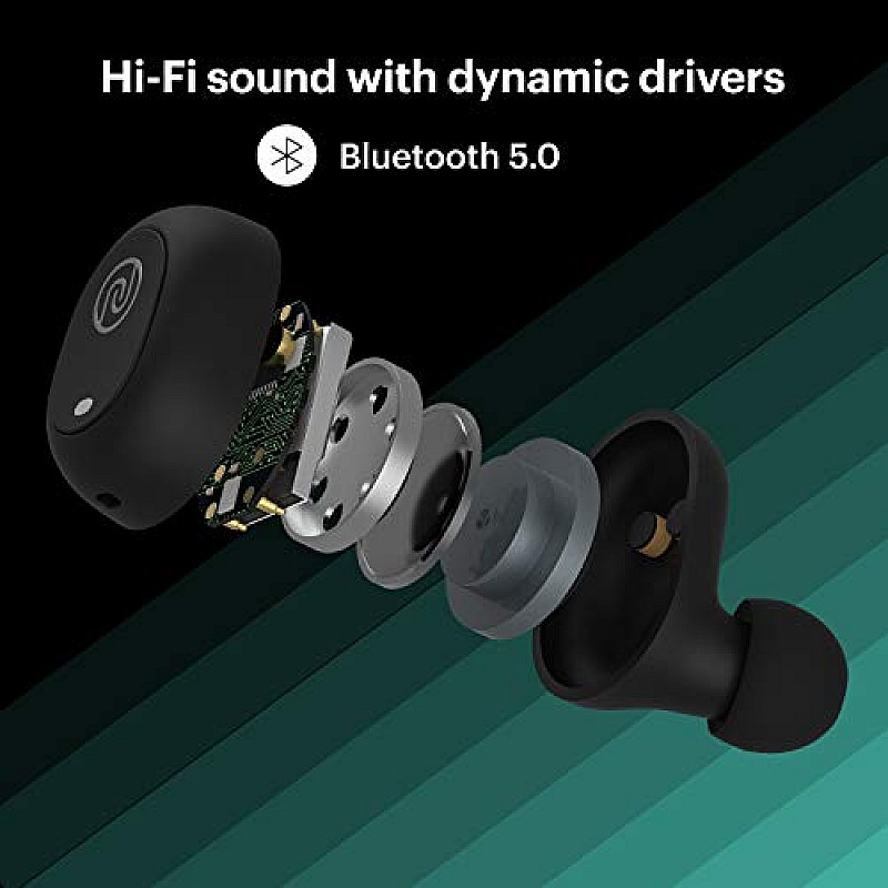 Noise Shots Nuvo True Wireless Earbuds (Bluetooth v5.0) with HD Sound and Fast Charging (Stealth Black)