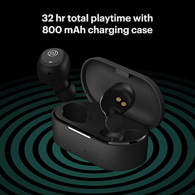 Noise Shots Nuvo True Wireless Earbuds (Bluetooth v5.0) with HD Sound and Fast Charging (Stealth Black)