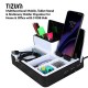 Tizum Z56 Silvercrest Multifunctional Mobile, Tablet Stand & Stationery Holder Organizer for Home & Office with 3 USB Hub (Black)