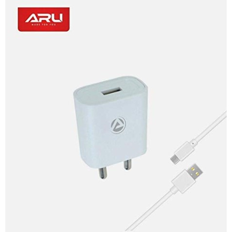 ARU AR-155 2Amp Fast Charger with Charge & Sync USB Cable (White) ARU AR-155 2Amp Fast Charger with Charge & Sync USB Cable (White)