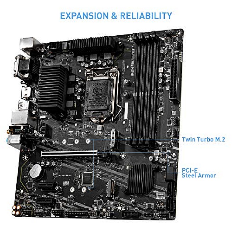 Msi b460m pro-vdh wifi  matx gaming motherboard