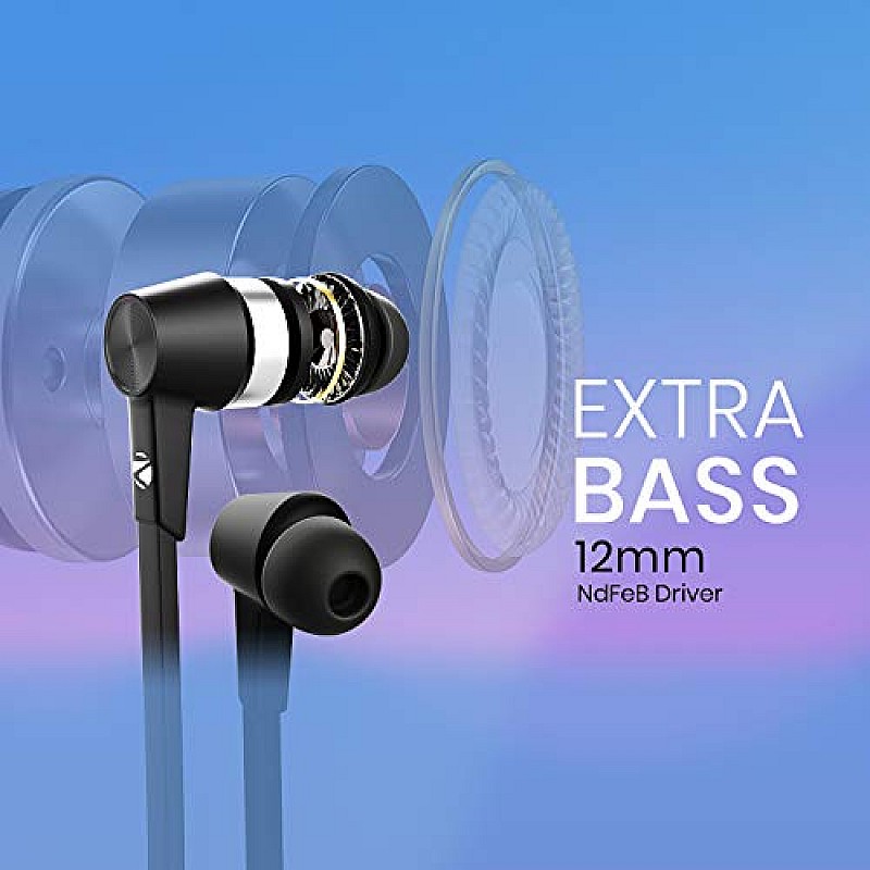 Zebronics Zeb Monk Wireless In-Ear Neckband Earphone with Active Noise Cancellation (ANC), Black