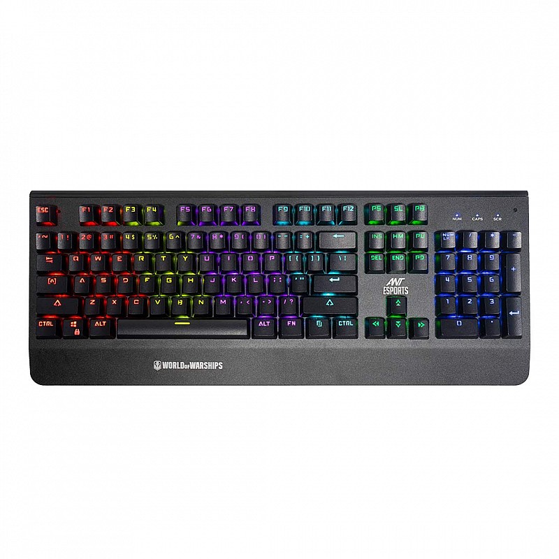 Ant Esports MK3400W V2 Mechanical Pro World of Warship Edition Wired RGB Gaming Keyboard with Blue Switches