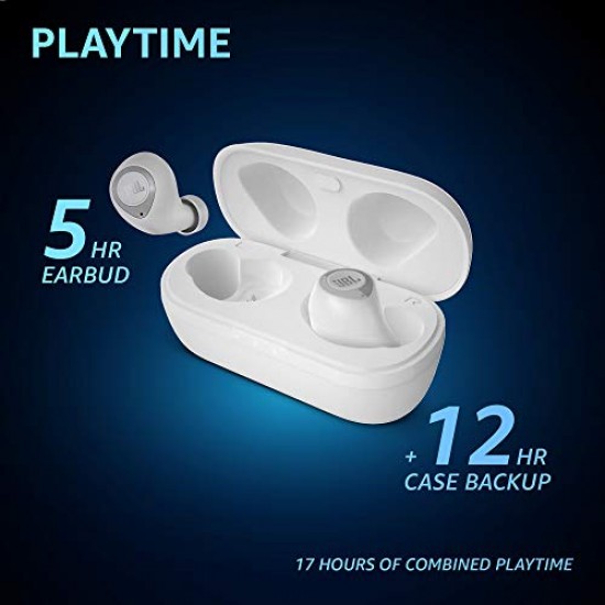 JBL C105TWS True Wireless in-Ear Headphones (White)