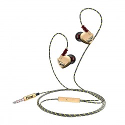 PTron Soundfire Stereo in-Ear Headset with Mic (Gold)