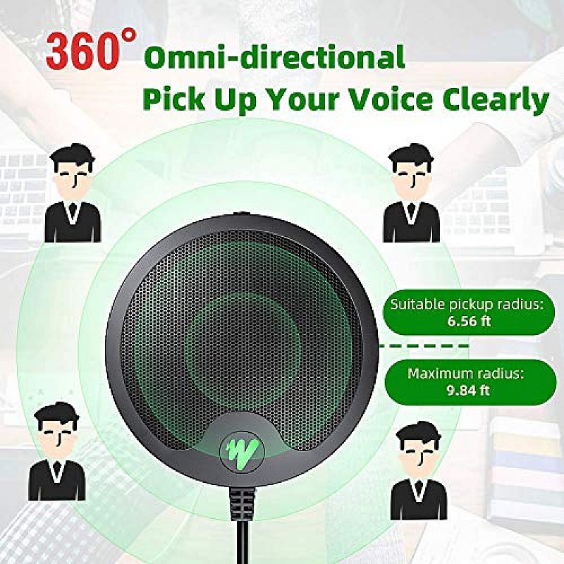 MAONO AU-GM10 USB Condenser Microphone, with Touch-Key Mute and Volume Control, Headphone Jack for Vlogging, Recording, Gaming, Conference, YouTube,