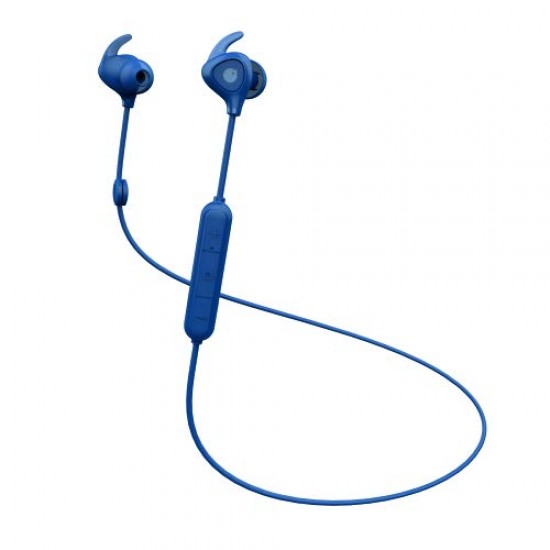 Pebble Dash Wireless Sport Earphones with Magnetic Earbuds and in-line Control (Blue)