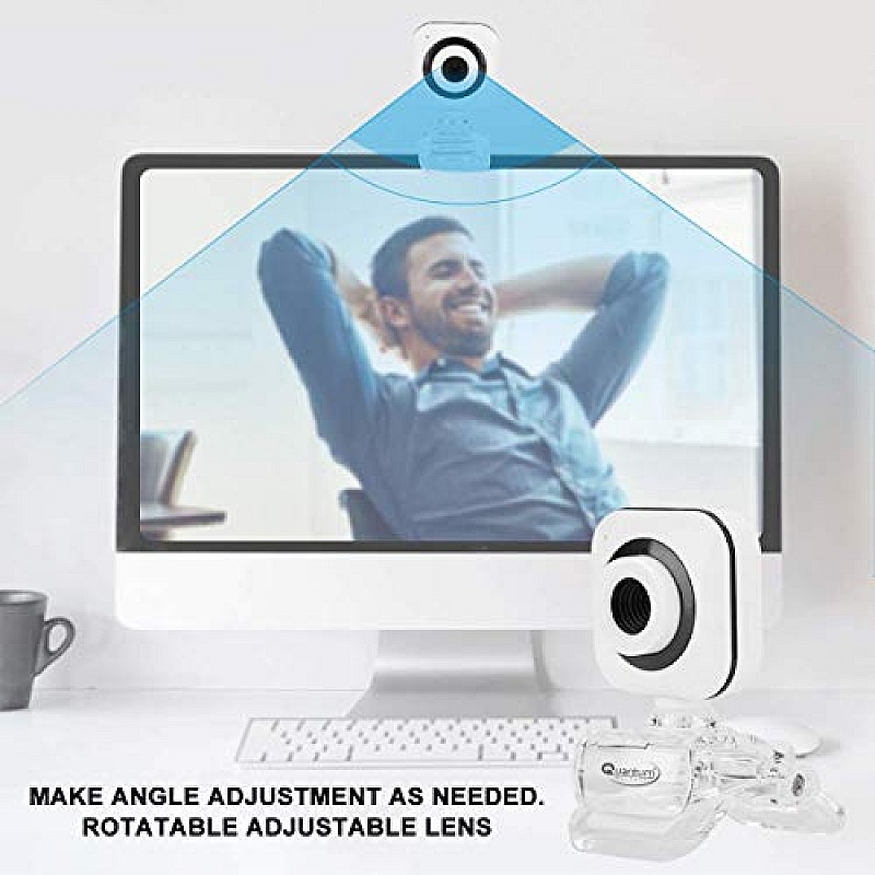 Quantum QHM495B 360 Degree Rotation PC HD Camera, with Built-in Microphone.