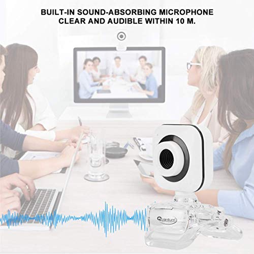 Quantum QHM495B 360 Degree Rotation PC HD Camera, with Built-in Microphone. Quantum QHM495B 360 Degree Rotation PC HD Camera, with Built-in Microphone.