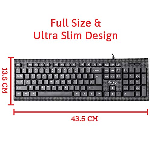 Quantum QHM-7406 Full-Sized Keyboard with (₹) Rupee Symbol, Hotkeys and 3-pieces LED function Quantum QHM-7406 Full-Sized Keyboard with (₹) Rupee Symbol, Hotkeys and 3-pieces LED function