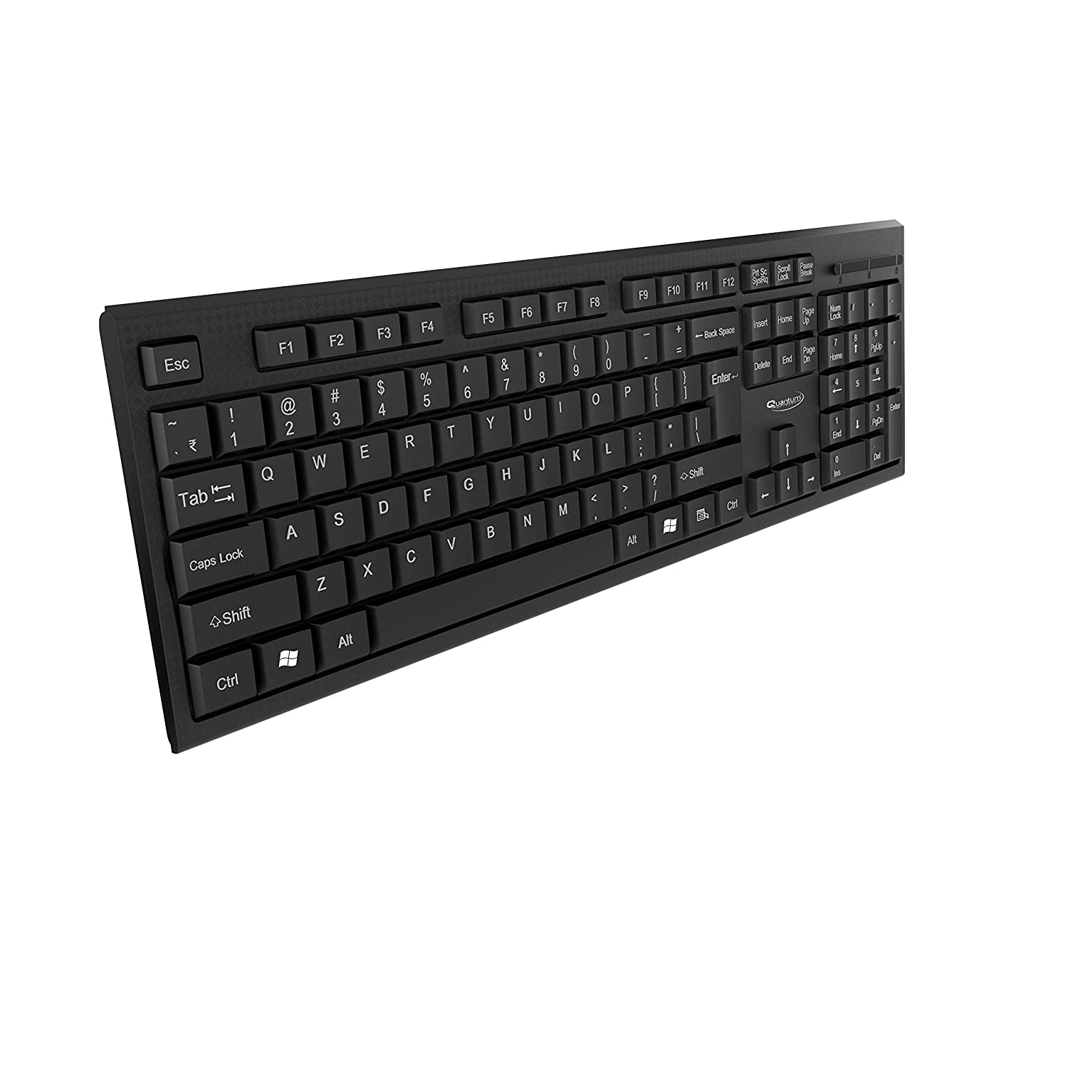 Quantum QHM-7406 Full-Sized Keyboard with (₹) Rupee Symbol, Hotkeys and ...