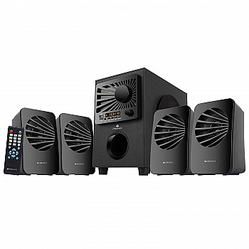 Zebronics Zeb-Sunshine 4.1 Multimedia Speaker with Bluetooth Supporting,USB,mSD,AUX,FM and Remote Control-(Black)