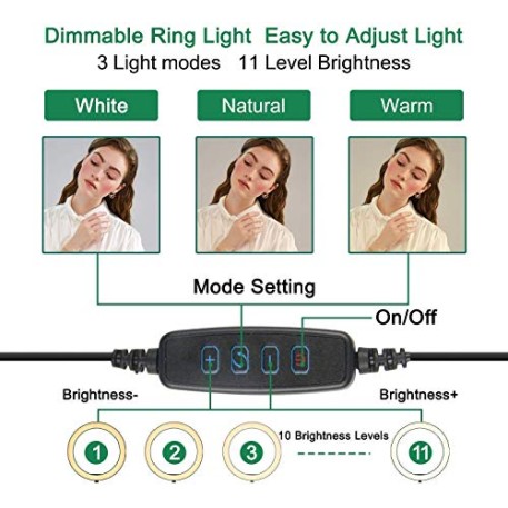 Marklif CXB-260 10" Inch (26 cm) LED Ring Fill Light for Camera/Phone with 7 Feet Long Foldable and Lightweight Tripod Stand Marklif CXB-260 10" Inch (26 cm) LED Ring Fill Light for Camera/Phone with 7 Feet Long Foldable and Lightweight Tripod Stand
