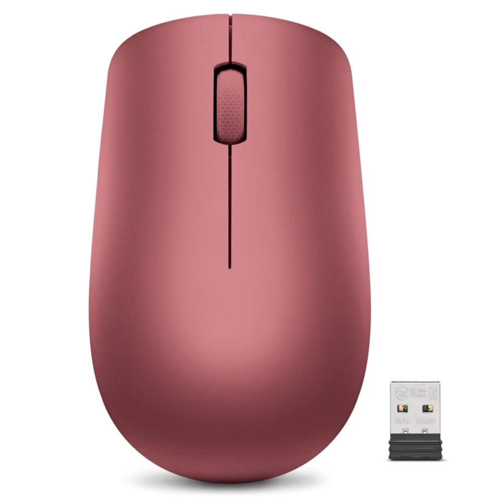 Lenovo 530 Wireless Mouse Ambidextrous, Ergonomic Mouse (Cherry Red)