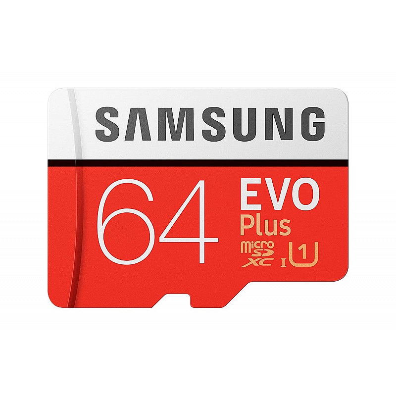 Samsung EVO Plus 64GB microSDXC - UHS-I 100MB/s Full HD & 4K UHD Memory Card with Adapter (MB-MC64HA)