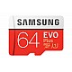 Samsung EVO Plus 64GB microSDXC - UHS-I 100MB/s Full HD & 4K UHD Memory Card with Adapter (MB-MC64HA)