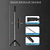 pTron Glam Plus Bluetooth Extendable Selfie Stick with Tripod Stand, Wireless Remote (Black & Red)