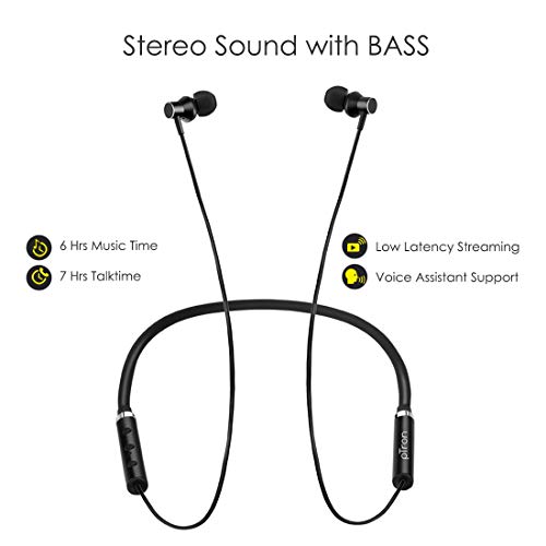 pTron Tangent Plus Magnetic in-Ear Wireless Bluetooth 5.0 Headphones, 15hrs Playback pTron Tangent Plus Magnetic in-Ear Wireless Bluetooth 5.0 Headphones, 15hrs Playback