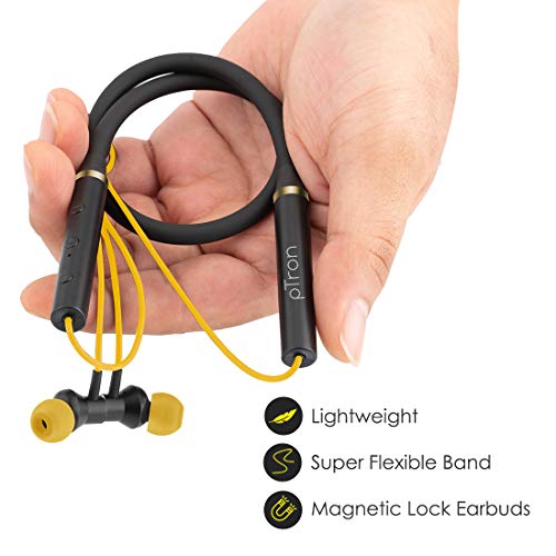 pTron Tangent Plus Magnetic in-Ear Wireless Bluetooth 5.0 Headphones, 15hrs Playback pTron Tangent Plus Magnetic in-Ear Wireless Bluetooth 5.0 Headphones, 15hrs Playback