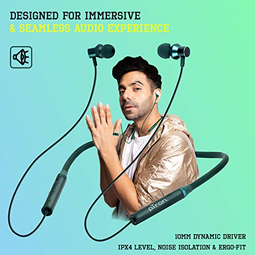 pTron Tangent Plus Magnetic in-Ear Wireless Bluetooth 5.0 Headphones, 15hrs Playback pTron Tangent Plus Magnetic in-Ear Wireless Bluetooth 5.0 Headphones, 15hrs Playback