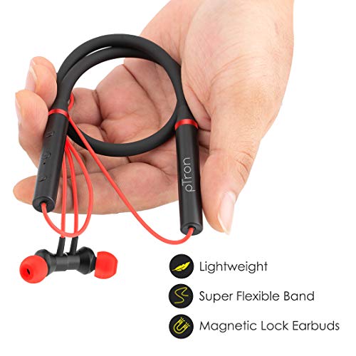 pTron Tangent Plus Magnetic in-Ear Wireless Bluetooth 5.0 Headphones, 15hrs Playback pTron Tangent Plus Magnetic in-Ear Wireless Bluetooth 5.0 Headphones, 15hrs Playback
