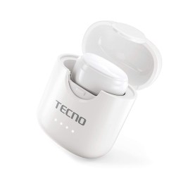 Tecno Minipod M1 with Portable Charging case Upto 18 hrs of Playback IPX4 Water Resistance White
