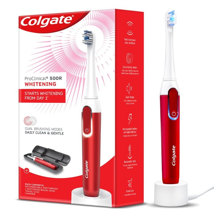 Colgate Proclinical 500R Whitening Rechargeable Sonic Toothbrush ...