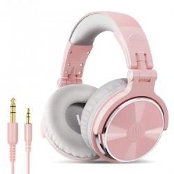 OneOdio Pro-10 Over Ear Headphone, Wired DJ Bass Headsets (Grey Pink)