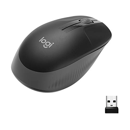 Logitech M190 Wireless Mouse , Full Size Ambidextrous Curve Design (Black) Logitech M190 Wireless Mouse , Full Size Ambidextrous Curve Design (Black)