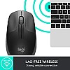 Logitech M190 Wireless Mouse , Full Size Ambidextrous Curve Design (Black)