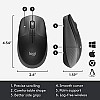 Logitech M190 Wireless Mouse , Full Size Ambidextrous Curve Design (Black)