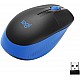 Logitech M190 Wireless Mouse ,Full Size Ambidextrous Curve Design (Blue)