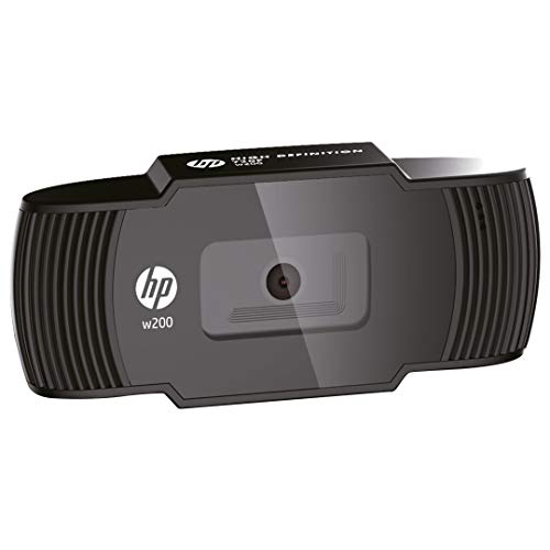HP w200 HD 720p/30 Fps Webcam, Built-in Mic, Plug and Play, Wide-Angle View for Video Calling, Skype, Zoom, Microsoft Teams HP w200 HD 720p/30 Fps Webcam, Built-in Mic, Plug and Play, Wide-Angle View for Video Calling, Skype, Zoom, Microsoft Teams
