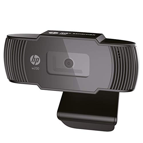 HP w200 HD 720p/30 Fps Webcam, Built-in Mic, Plug and Play, Wide-Angle View for Video Calling, Skype, Zoom, Microsoft Teams HP w200 HD 720p/30 Fps Webcam, Built-in Mic, Plug and Play, Wide-Angle View for Video Calling, Skype, Zoom, Microsoft Teams
