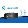 HP w200 HD 720p/30 Fps Webcam, Built-in Mic, Plug and Play, Wide-Angle View for Video Calling, Skype, Zoom, Microsoft Teams