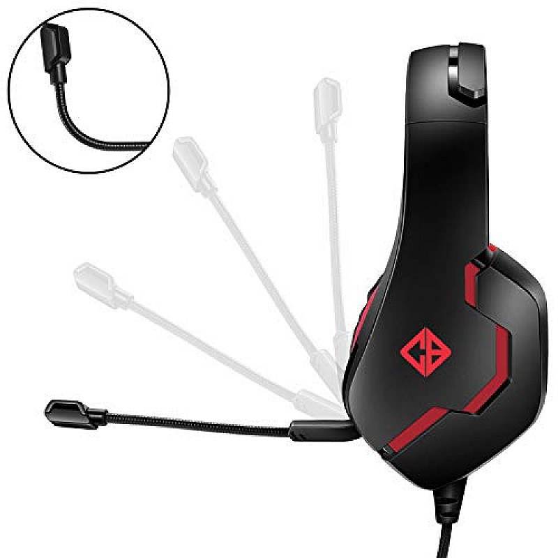 Cosmic Byte Stardust Headset with Flexible Mic for PS4 Xbox One Laptop PC iPhone and Android Phones Red