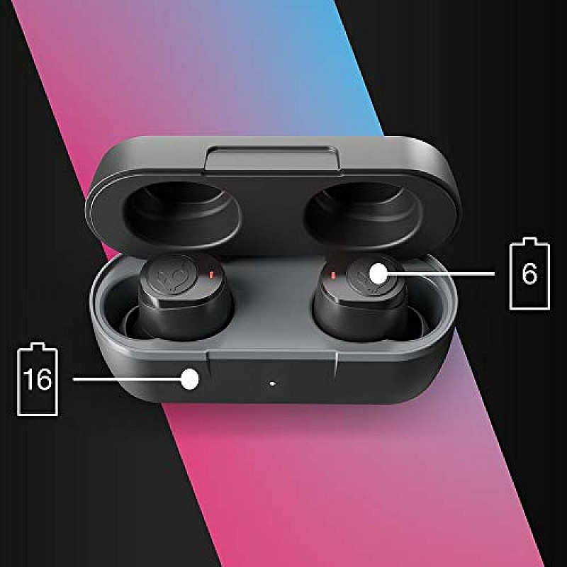 Skullcandy Jib True Wireless (TWS) Earbuds with 22 Hours Total Battery Black