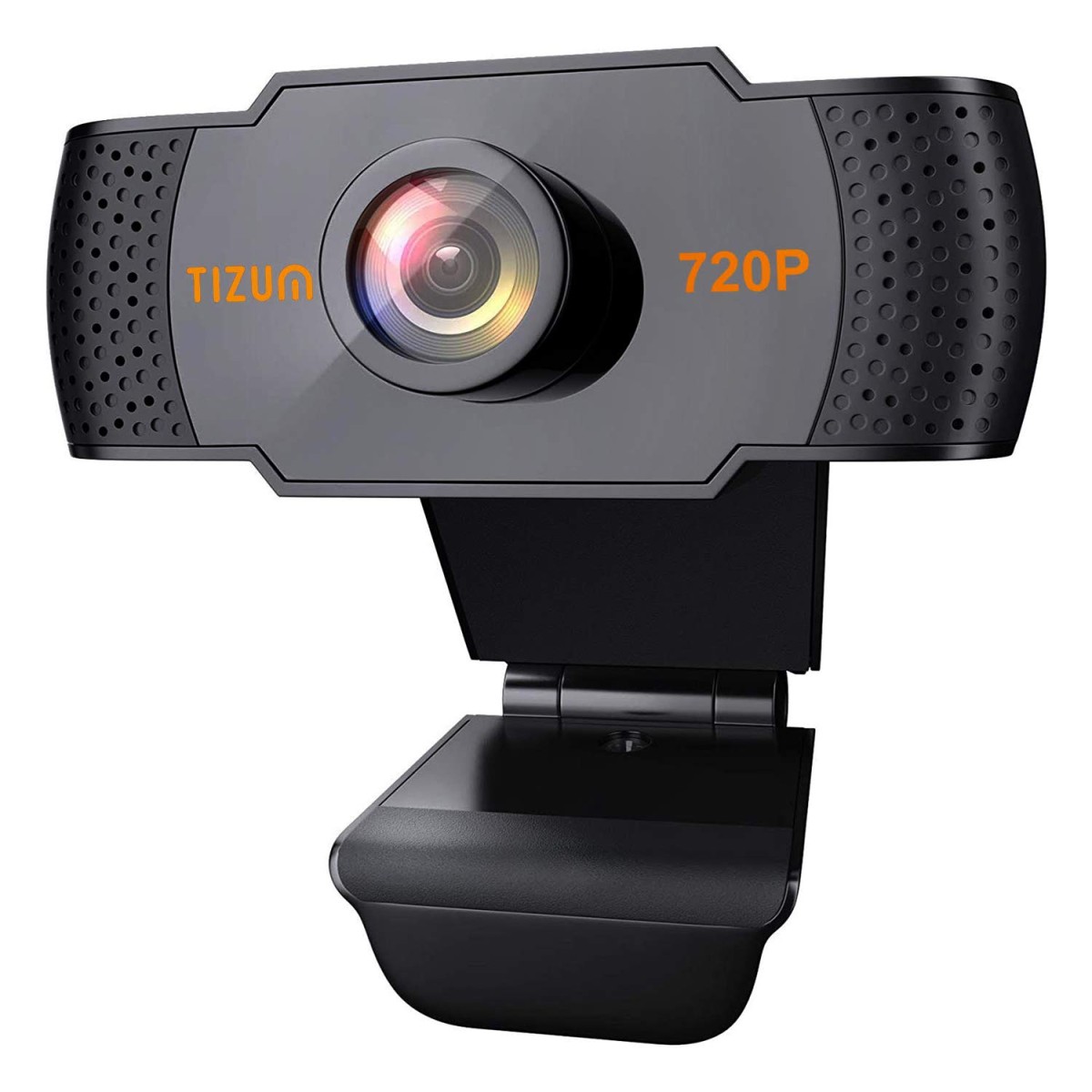 Tizum HD 720p Webcam, Manual Focus, Widescreen Viewing Angle, Auto Light Correction