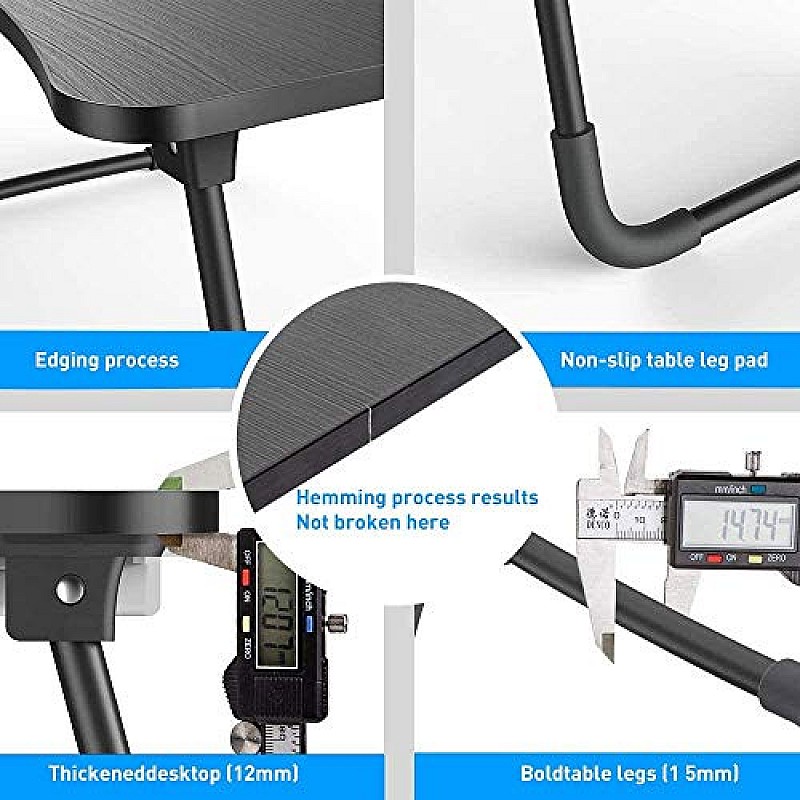 Callas Multipurpose Foldable Laptop Table with Cup Holder, Study Table, Bed Table, Breakfast Table, Foldable and Portable