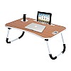 Callas Multipurpose Foldable Laptop Table with Cup Holder, Study Table, Bed Table, Breakfast Table, Foldable and Portable