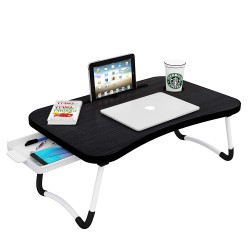 Callas Multipurpose Foldable Laptop Table with Cup Holder, Study Table, Bed Table, Breakfast Table, Foldable and Portable