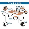 Callas Multipurpose Foldable Laptop Table with Cup Holder, Study Table, Bed Table, Breakfast Table, Foldable and Portable