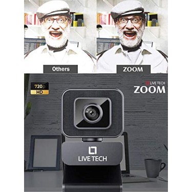 Live Tech Zoom Webcam Widescreen Video Calling, Light Correction, Noise-Reducing Mic, for Skype, FaceTime, Hangouts, WebEx Live Tech Zoom Webcam Widescreen Video Calling, Light Correction, Noise-Reducing Mic, for Skype, FaceTime, Hangouts, WebEx