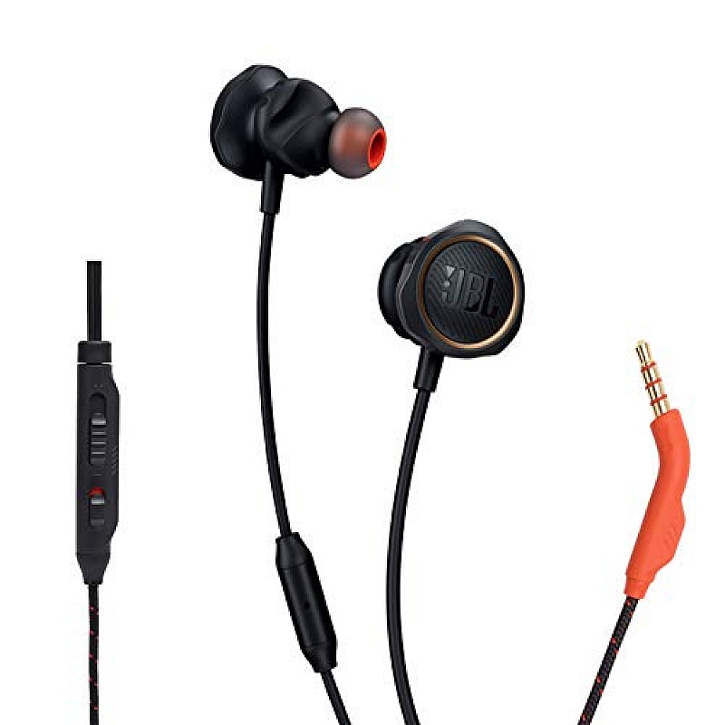 JBL Quantum 50 by Harman Wired in-Ear Gaming Headphone with Twist Lock Technology (Black)