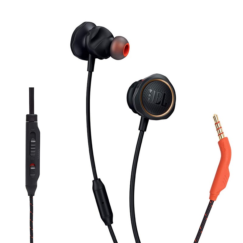 JBL Quantum 50 by Harman Wired in-Ear Gaming Headphone with Twist Lock Technology (Black)