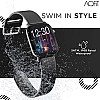 AQFIT W11 Smartwatch IP68 Waterproof Fitness Tracker Full Touch Screen Display (Black)